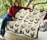 Cute Rooster Chicken Cock Premium Quilt