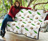 Color Hand Drawn Cocoa Pattern Premium Quilt