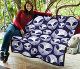 Alien Pattern Print Design 01 Premium Quilt