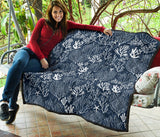 Coral Reef Pattern Print Design 05 Premium Quilt