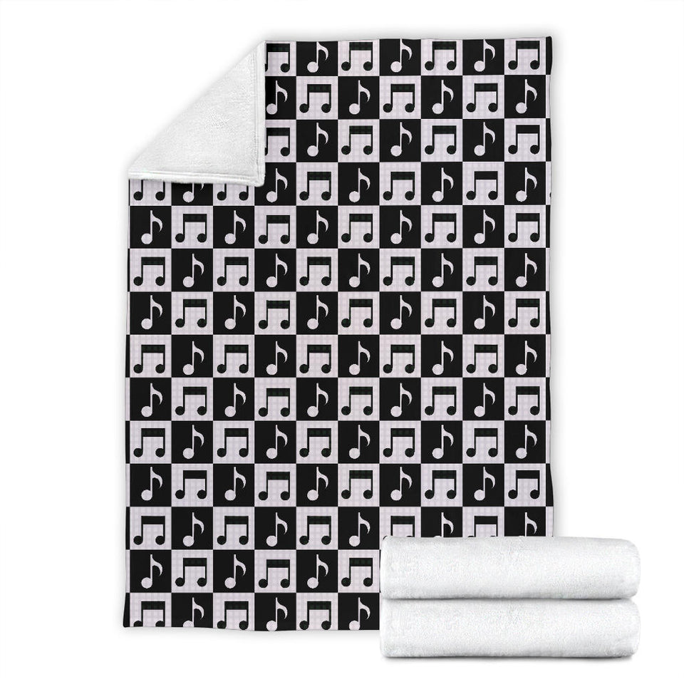 Music Notes Pattern Print Design 01 Premium Blanket