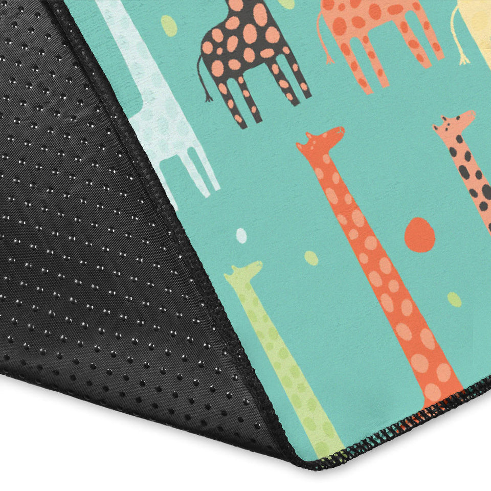 Giraffe Pattern Print Design 01 Area Rug