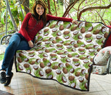 Coconut Pattern Print Design 04 Premium Quilt