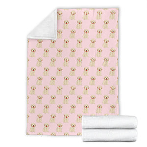 Golden Retriever Pattern Print Design 02 Premium Blanket