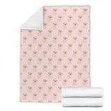Golden Retriever Pattern Print Design 02 Premium Blanket