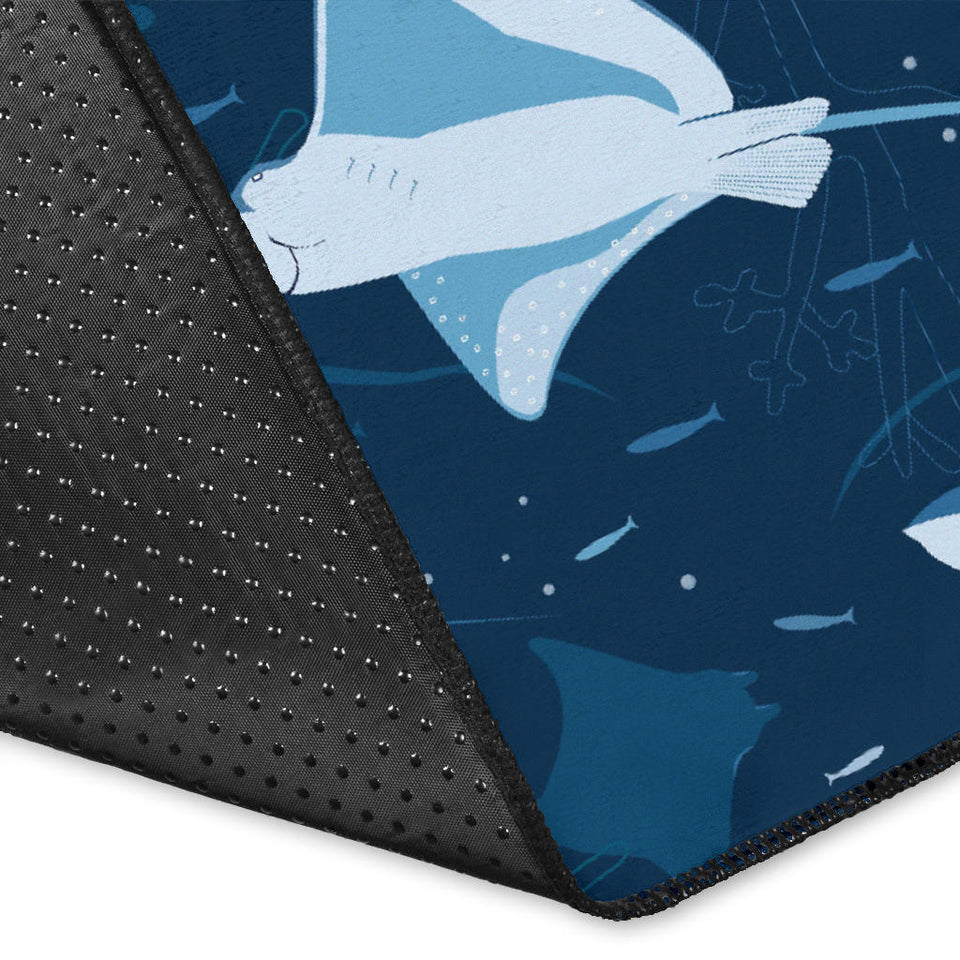 Stingray Pattern Print Design 04 Area Rug