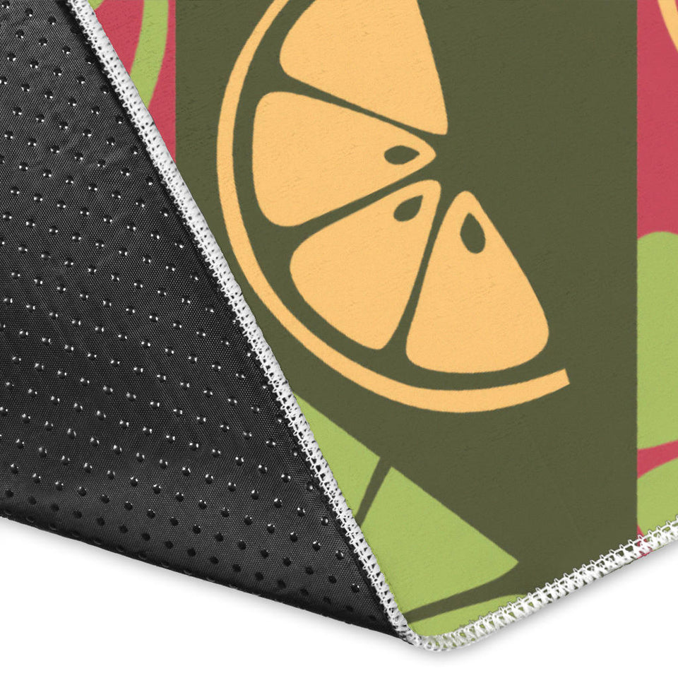 Cool Geometric Lime Pattern Area Rug