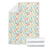 Coral Reef Pattern Print Design 02 Premium Blanket