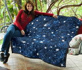 Night Sky Star Pattern Premium Quilt