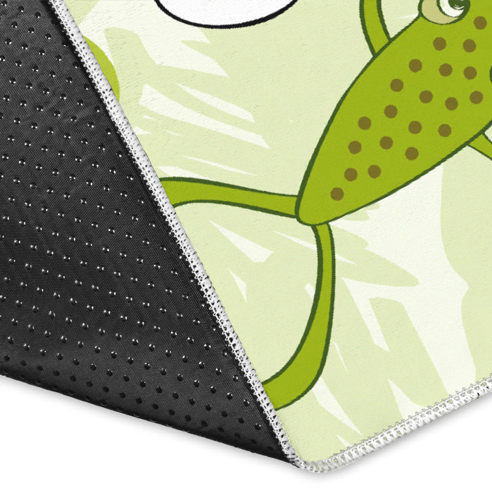 Cute Frog Dragonfly Pattern Area Rug