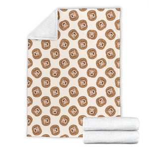Lion Pattern Print Design 01 Premium Blanket