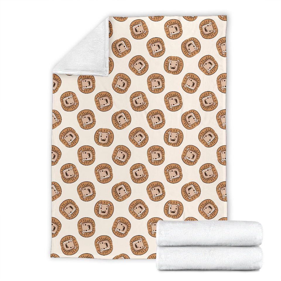 Lion Pattern Print Design 01 Premium Blanket