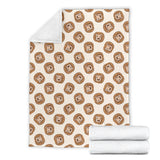 Lion Pattern Print Design 01 Premium Blanket