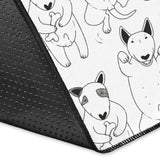 Bull Terrier Pattern Print Design 02 Area Rug