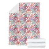 Coral Reef Pattern Print Design 03 Premium Blanket