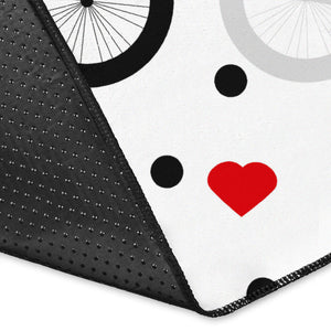 Bicycle Pattern Print Design 04 Area Rug