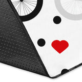 Bicycle Pattern Print Design 04 Area Rug