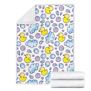 Duck Toy Pattern Print Design 01 Premium Blanket