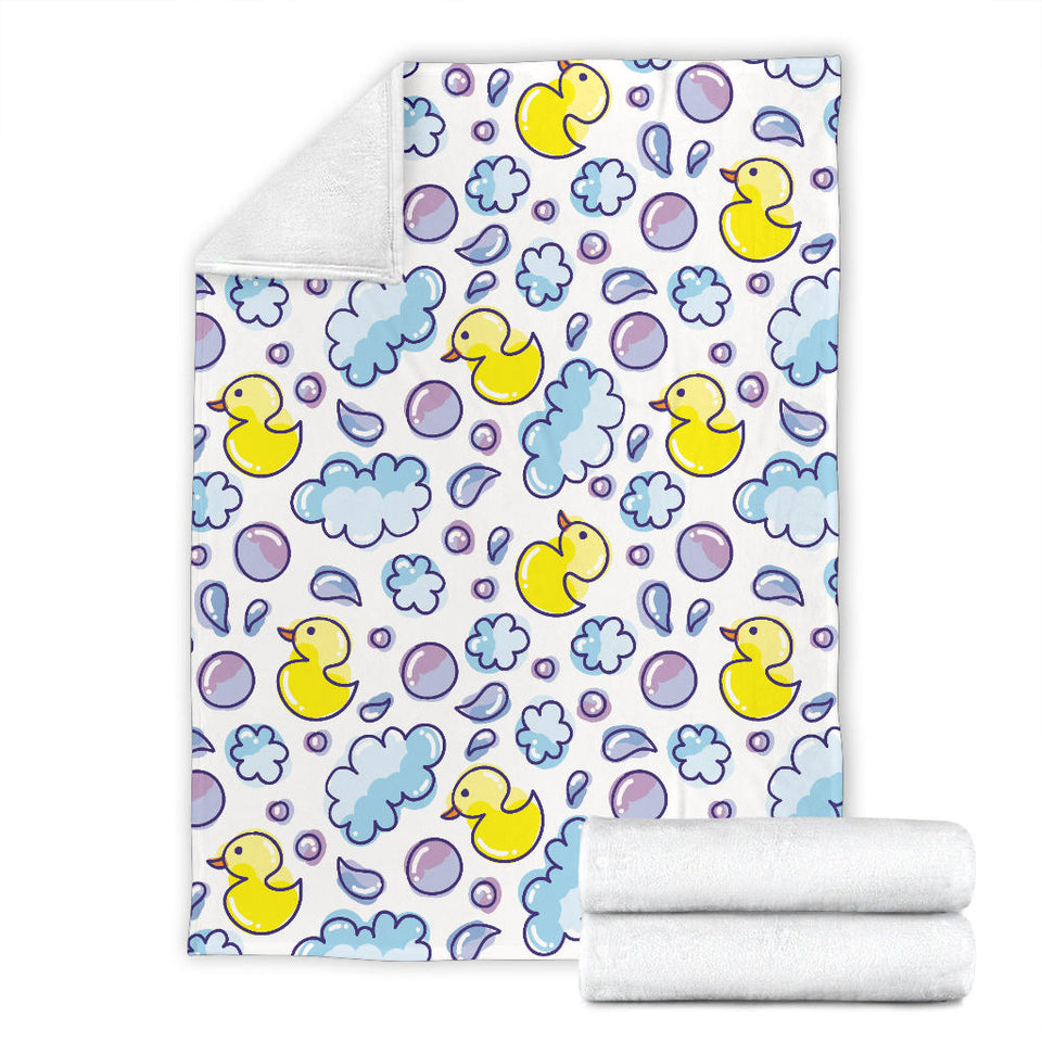 Duck Toy Pattern Print Design 01 Premium Blanket