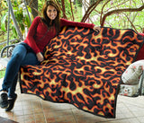 Fire Flame Dark Pattern Premium Quilt