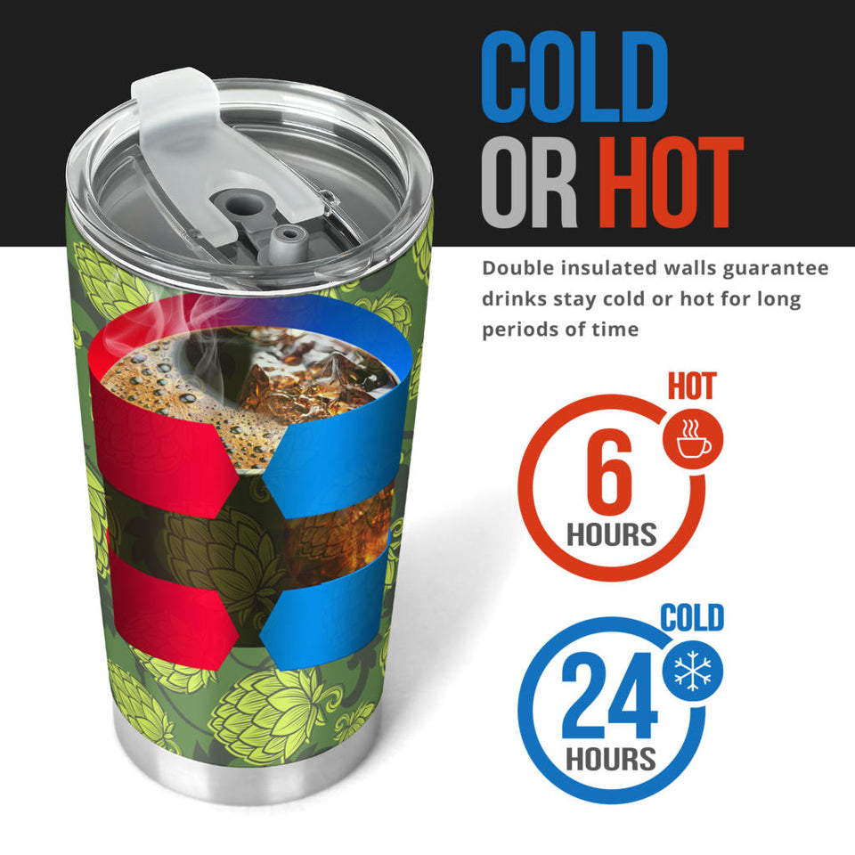 Hop Pattern Hop Cone Background Tumbler