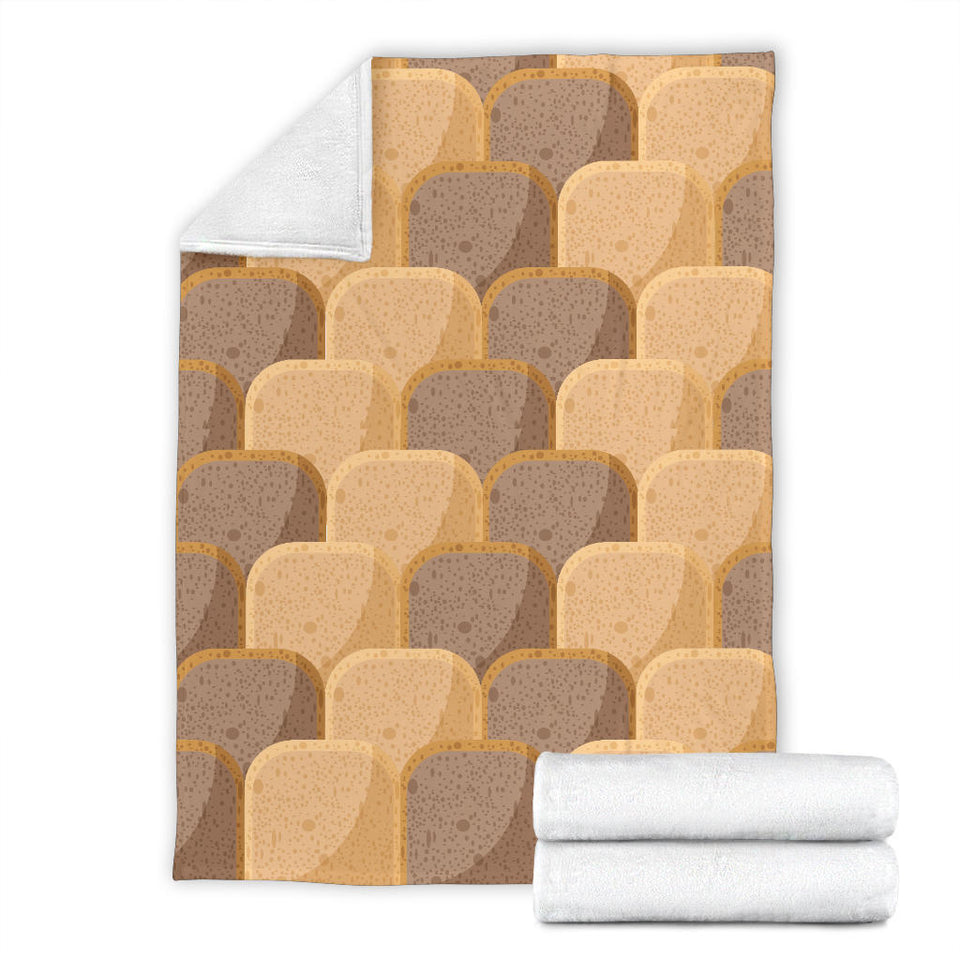 Bread Toast Pattern Print Design 04 Premium Blanket