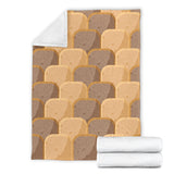 Bread Toast Pattern Print Design 04 Premium Blanket