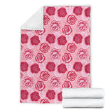 Rose Pattern Print Design 02 Premium Blanket