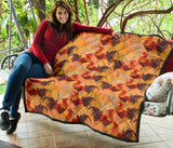 Red Rooster Chicken Cock Pattern Premium Quilt