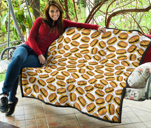 Hamburger Pattern Print Design 03 Premium Quilt