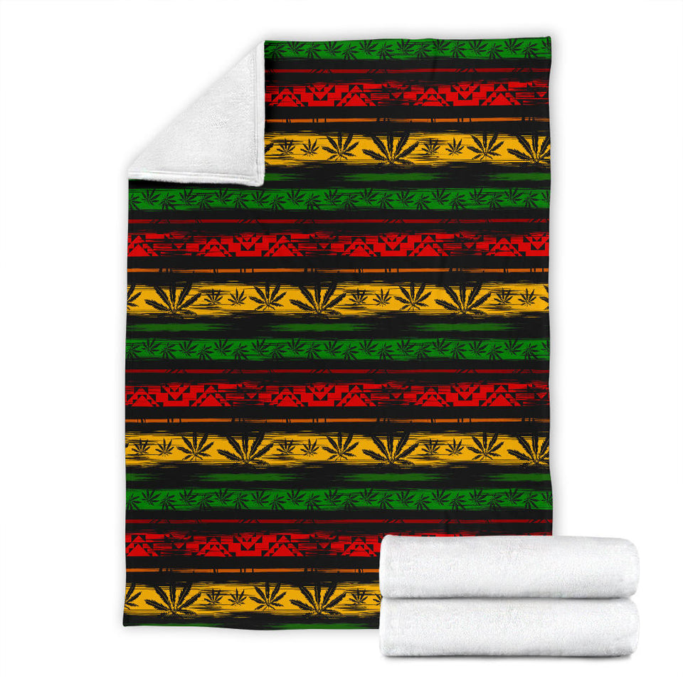 Canabis Marijuana Weed Pattern Print Design 04 Premium Blanket