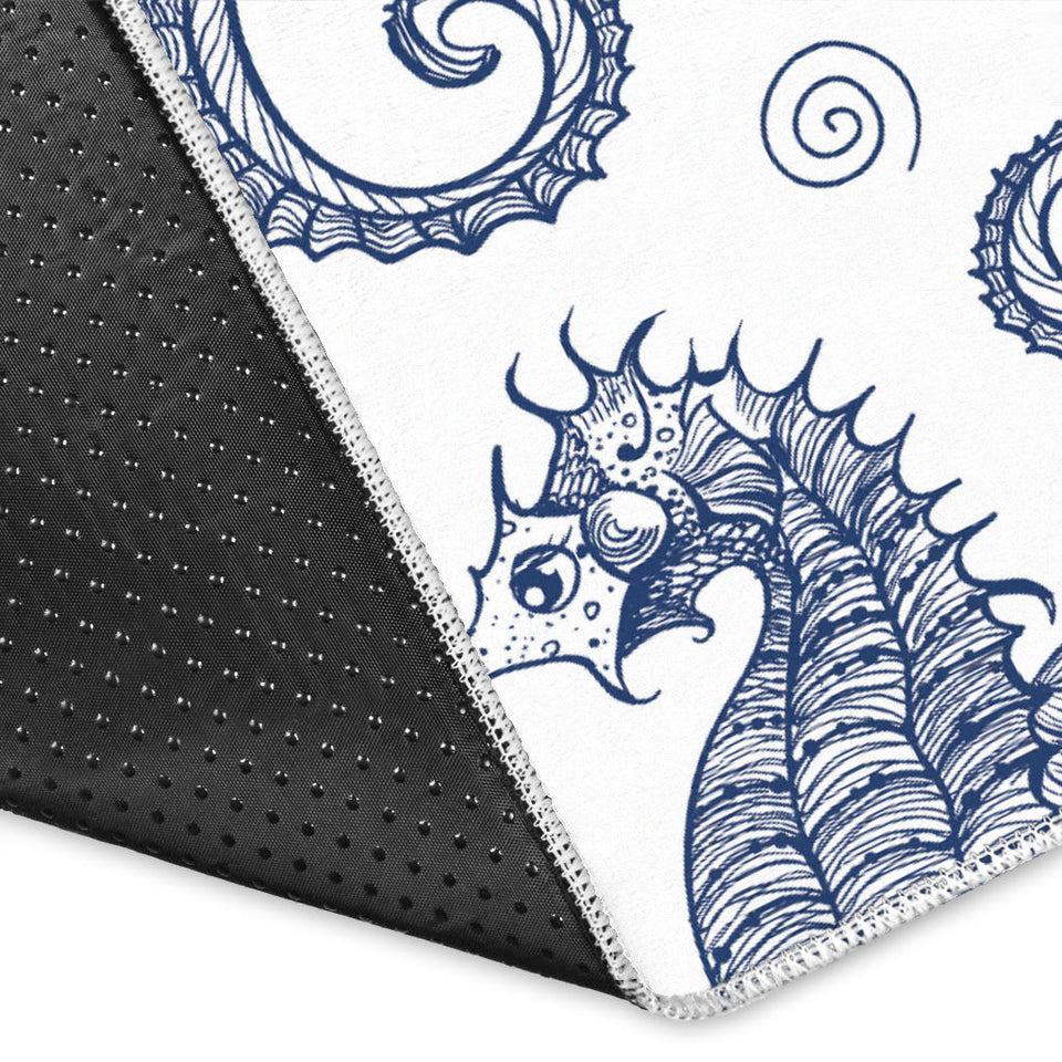 Seahorse Pattern Background Area Rug