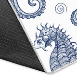 Seahorse Pattern Background Area Rug