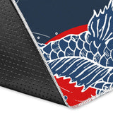 Koi Fish Carp Fishs Hand Drawn Japanese Art Area Rug