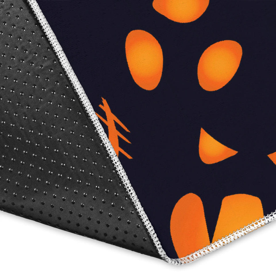 Halloween Pattern Pumpkin Background Area Rug