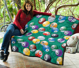Billiard Ball Pattern Print Design 01 Premium Quilt
