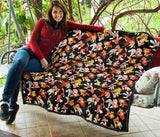 Goldfish Pattern Print Design 03 Premium Quilt