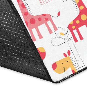 Giraffe Pattern Print Design 03 Area Rug
