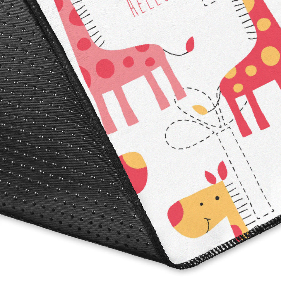 Giraffe Pattern Print Design 03 Area Rug