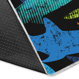 Colorful Shark Area Rug