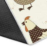 Cute Rooster Chicken Cock Area Rug
