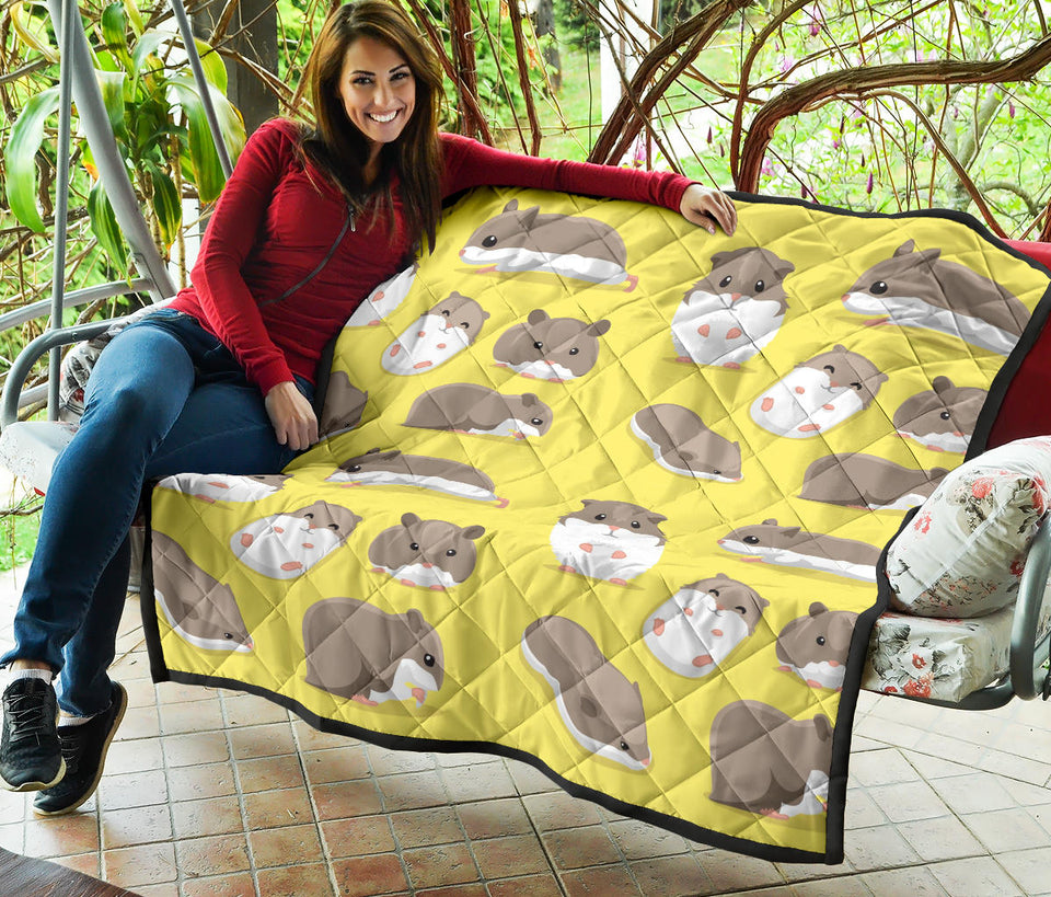 Cute Hamster Pattern Premium Quilt