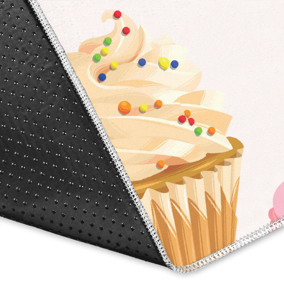 Cake Cupcake Sweets Pattern Area Rug