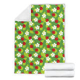 Ladybug Pattern Print Design 01 Premium Blanket