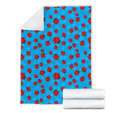 Ladybug Pattern Print Design 02 Premium Blanket