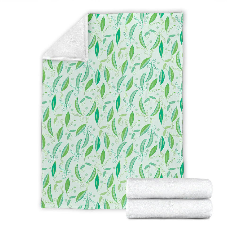 Green Peas Pattern Print Design 01 Premium Blanket