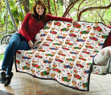 Corgi Christmas Pattern Premium Quilt