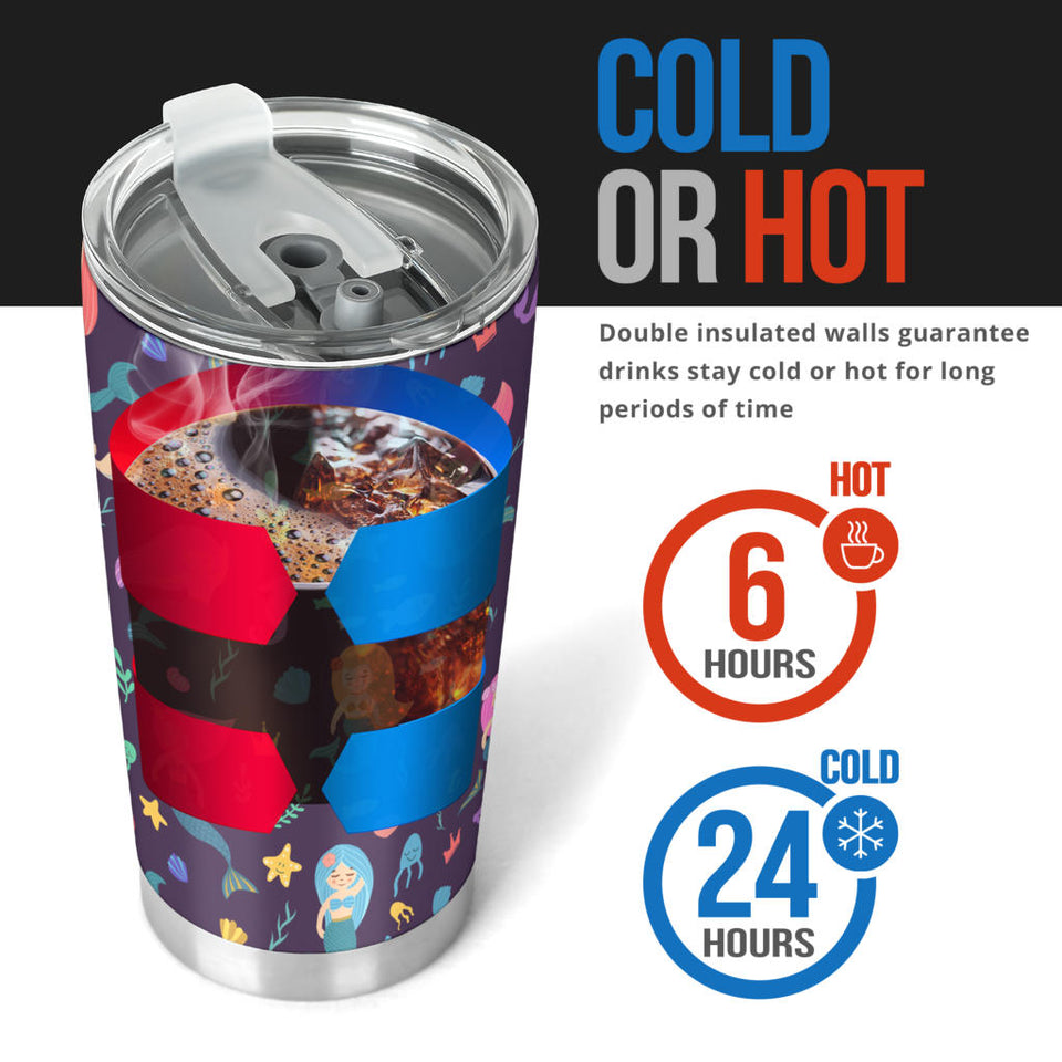 Beautiful Mermaid Fish Jellyfish Algae Other Marine World Tumbler