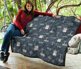 Windmill Tree Pattern Premium Quilt