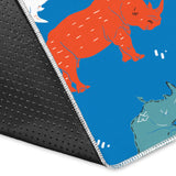 Colorful Rhino Pattern Area Rug